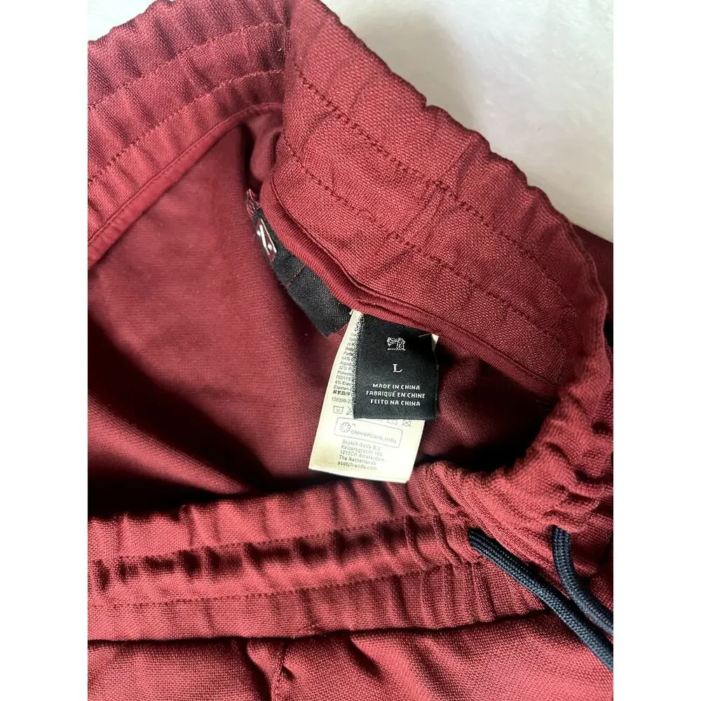 Mens Scotch and Soda 22 Tapered Zip Pocket Sweatpants Athleisure Drawstring Sz L - Picture 3 of 8